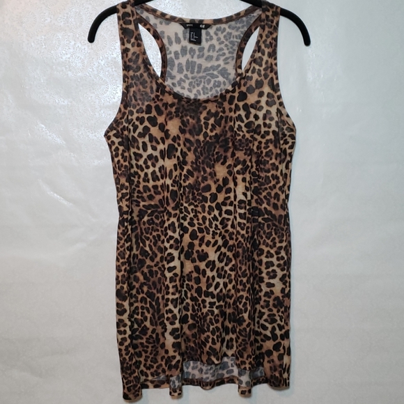 H&M Tops - 🌿H&M Cheetah Print Tunic Tank Top Sz M